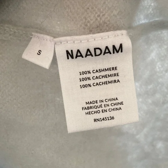 NAADAM Pale Blue Cashmere Boatneck Sweater - Picture 2 of 2